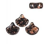 Ginko Leaf Bead kralen 7.5x7.5mm Copper splash jet